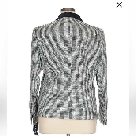 Evan Picone Houndstooth Velvet Collar Suit Blazer Jacket Women's 16W NWT - Picture 6 of 13